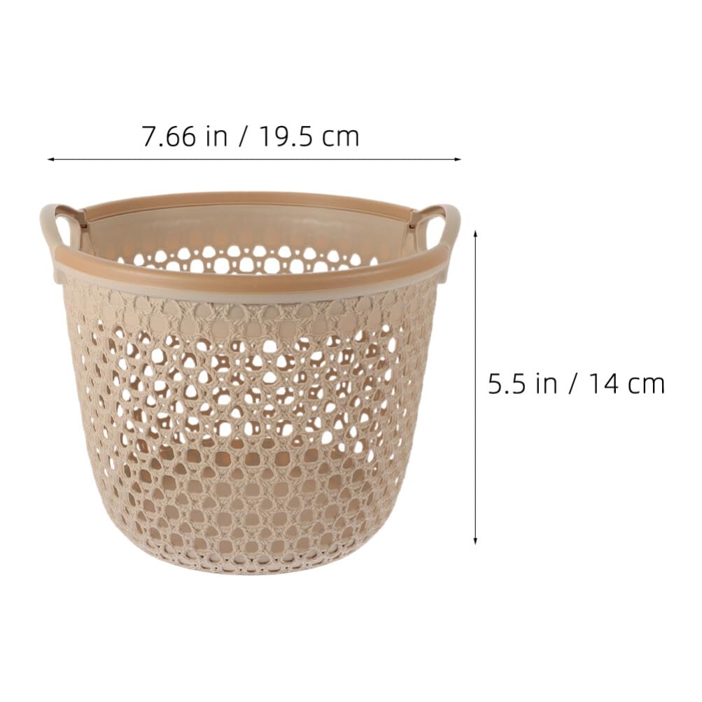 HOLIDYOYO Flexible Laundry Basket, Plastic Hamper for Clothes, Laundry Basket with Handle, Hollow Dirty Clothes Hamper, Portable Round Bin, Versatile Shopping Bag