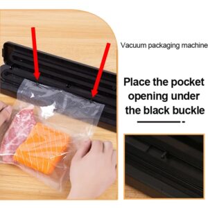 Food Sealer Machine Dry Vacuum Sealer Machine Storage Air Sealer Machine Sealing Machine with 10 PCS 17 * 25cm Textured Vacuum Seal Bags and Storage Bag