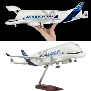 QOADXPC 1:150 Scale Airbus Super Beluga XL Transport Aircraft Model, 16.5 Inches Length, with Openable Cargo Bay - Ideal Gifts and Collectible Display Pieces