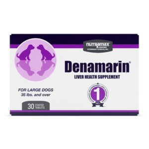 nutramax denamarin liver health supplement for large dogs - with s-adenosylmethionine (same) and silybin, 30 blister pack tablets