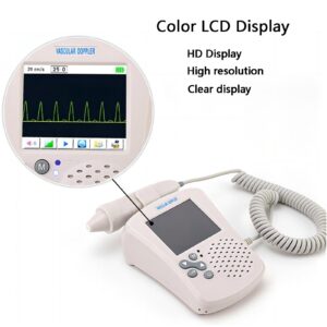 Ecqizer Doppler Handheld Blood Flow Rate Detector 8Mhz Probe Color LCD Touch Screen