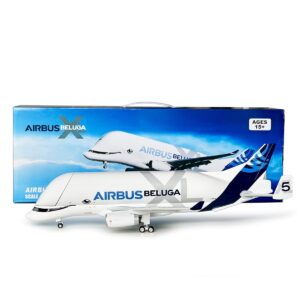 QOADXPC 1:150 Scale Airbus Super Beluga XL Transport Aircraft Model, 16.5 Inches Length, with Openable Cargo Bay - Ideal Gifts and Collectible Display Pieces