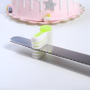 2PCS DIY Cake Slicer, Stratification Auxiliary Bread Slice, Toast Cut, 5 Layers Leveler Slicer, Kitchen Fixator Tool Green