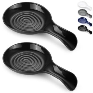 kyraton spoon rest 2 pack, plastic spoon holder for kitchen counter, kitchen utensil rack for spoons, tongs, spatulas, spoon rack for hob, dishwasher safe