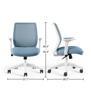 Union & Scale Essentials Ergonomic Fabric Swivel Task Chair, Seafoam (UN60409)