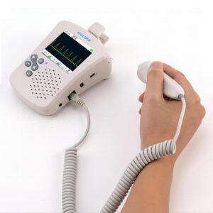 Ecqizer Doppler Handheld Blood Flow Rate Detector 8Mhz Probe Color LCD Touch Screen