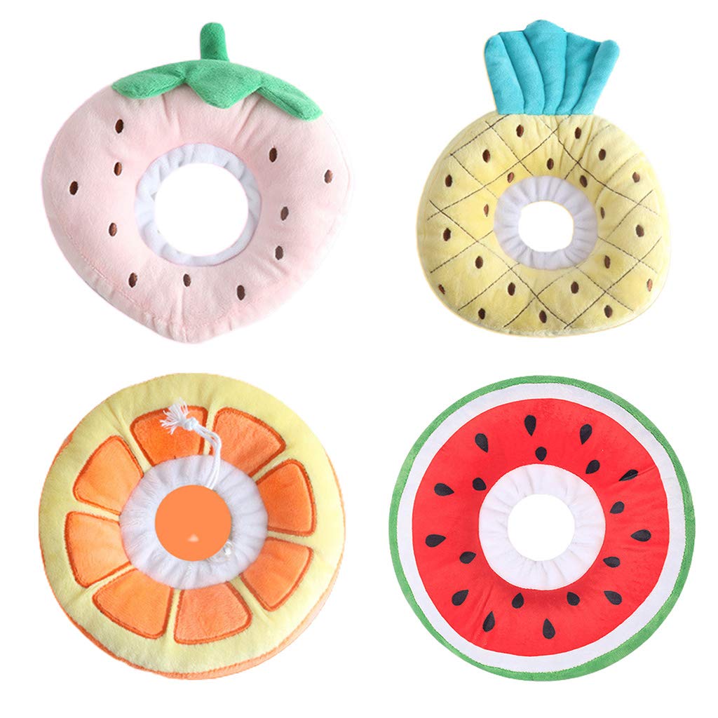 staol Fruit Shaped Adjustable Cute Pet Dog for Recovery Collar Puppy Kitten Anti-bite Soft Neck Cone for Protection 1, Pineapple