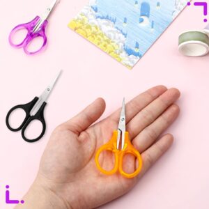 3Pcs Small Scissors All Purpose Craft Scissors Stainless Steel Scissors with Protective Cover Mini Detail Craft Scissors Precision Straight Fine Tips Design for Paper Cutting,Scrapbooking, Sewing