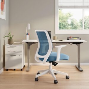 Union & Scale Essentials Ergonomic Fabric Swivel Task Chair, Seafoam (UN60409)