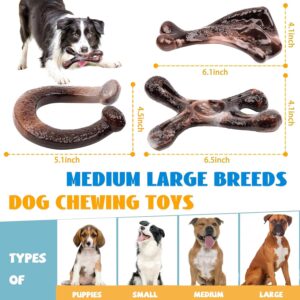 Petbuy 3 Pack Dog Chew Toys for Aggressive Chewers Indestructible Dog Tough Chew Toys,Bacon Flavor Durable Nylon Dog Bones Teething Toy for Dogs Gift,Small Medium and Large Dog Breeds