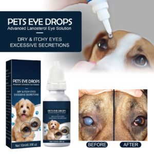 BTAKANPP Dog and Cat Eye Wash Eye Drops for Dogs and Cats to Flush and Soothe Eye Irritations, Dog Tear Stain Cleaner, Safe for All Animals (1PCS)