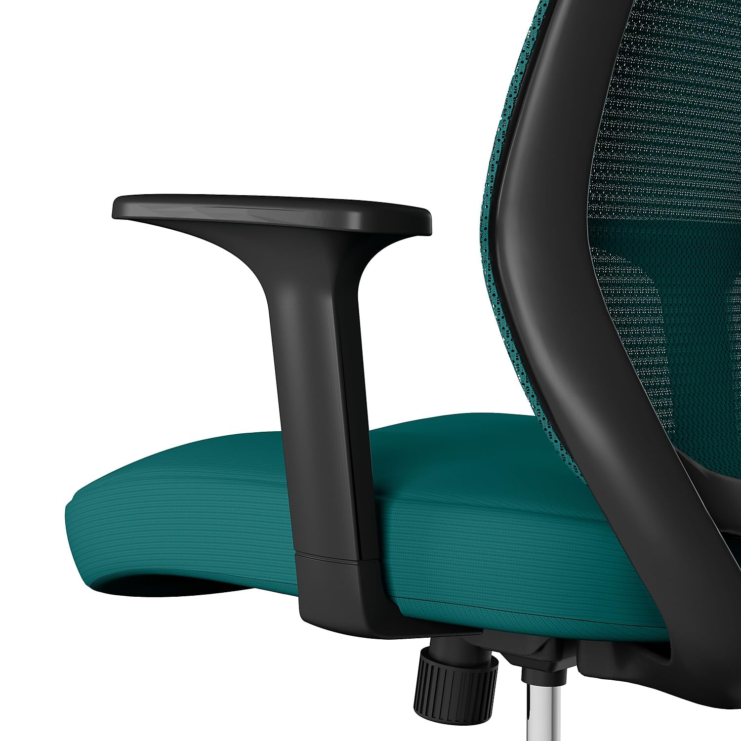 Union & Scale Essentials Ergonomic Fabric Swivel Task Chair, Teal (UN60410)