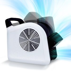 lzlxxlzl air mover blower fan - utility fan 3 speeds, 2 ac outlets, reset and circuit breaker, carpet dryer for garage, gym, shop, kitchen - ventilating, cooling and drying, 12", white