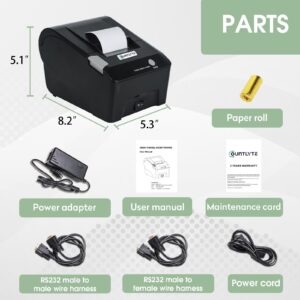 Countlyte Thermal POS Printer C-TP-58PLUS, 58mm Receipt Printer, RS-232 Serial Interface for ESC/POS,Support Connect Money Counter Machine