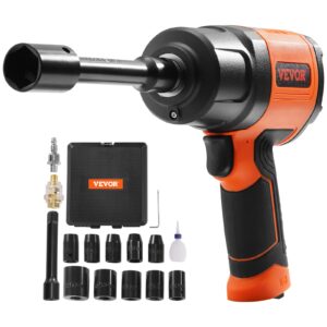 VEVOR 1/2-Inch Air Impact Wrench - High Torque 1400 ft-lbs - Lightweight 4.6 lb - Includes 11-Piece CR-V Steel Impact Socket Set & Carrying Case