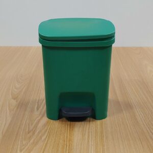 DNCG Step-On Trash Can, Kitchen Garbage Bin with Soft Close Lid, Waste Bin Protection, Rectangular Trash Can Foot Pedal Operation for Bathroom, Kitchen, Refer to description, olive green