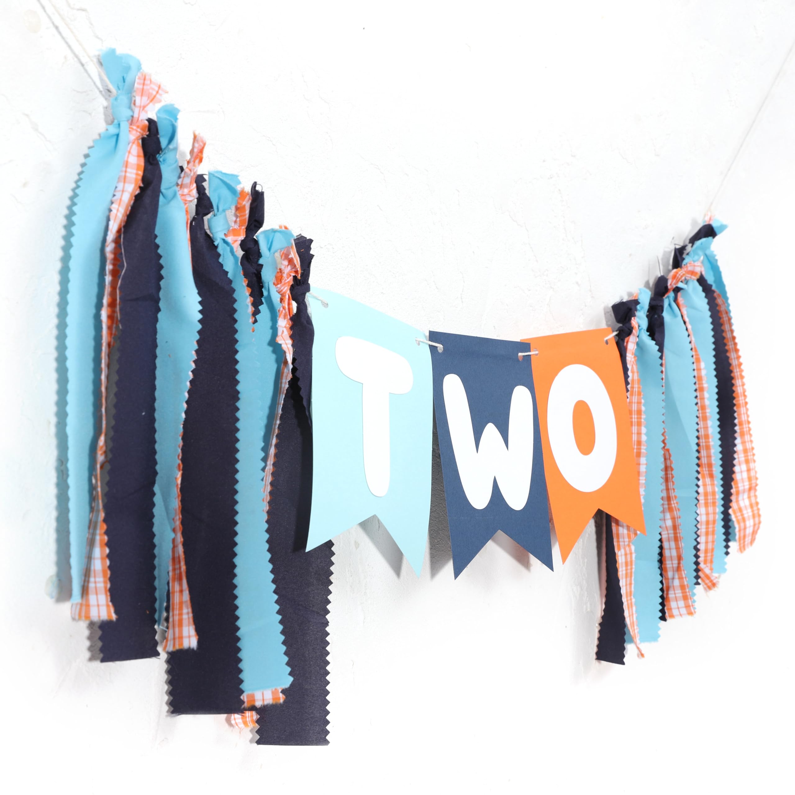 Two High Chair Banner Garland - Boys 2nd Birthday Party Decorations,2nd Birthday Highchair Banner,Baby Cartoon Game Party Decor,Puppy Two Birthday Ribbon Baby Showes