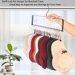 GallFould Legging Organizer for Closet Storage: Set of 2 Legging Hanger with 20 Clips Holds up to 20 Yoga Pants - Collapsible Heavy-Duty Hat Racks - 360° Rotation Space Saving Legging Hooks