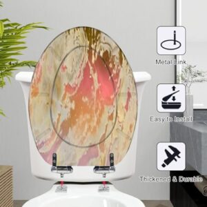 Elongated Toilet Seat natural marble texture seamless stone texture natural marble for Resin Toilet Seat Quietly Slow Close with Quick-Release Hinges Toilet Seat with Cover Easy to Clean Install