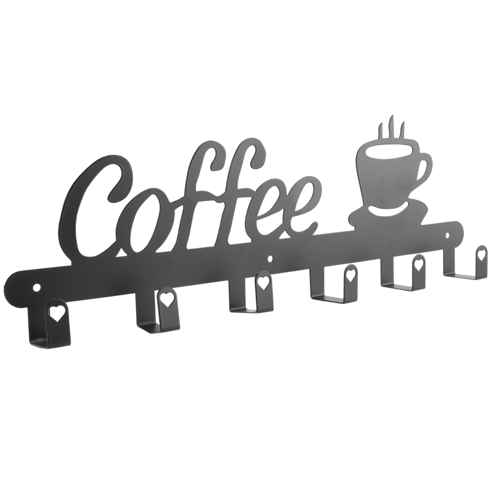 Soaying Coffee Mug Holder Wall Mounted,Coffee Bar Decor Sign,Coffee Cup Rack Holds,Coffee Sign Mug Hanger,Coffee Mug Rack