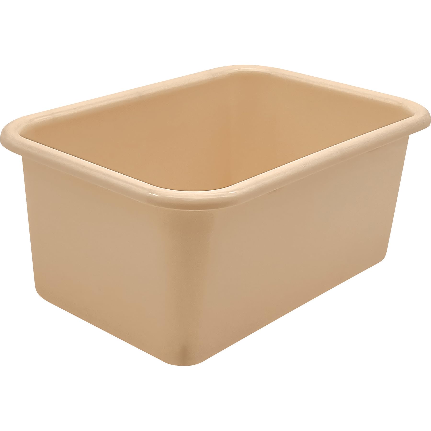 Teacher Created Resources Small Plastic Storage Bin, Light Brown