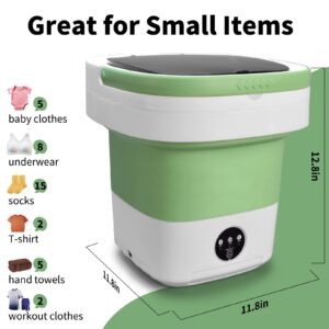 Portable Washing Machine,12L Upgraded Foldable Mini Washer and Spin Dryer with Deep Cleaning of Underwear, Baby Clothes and Small Clothes for Apartments, Dormitories