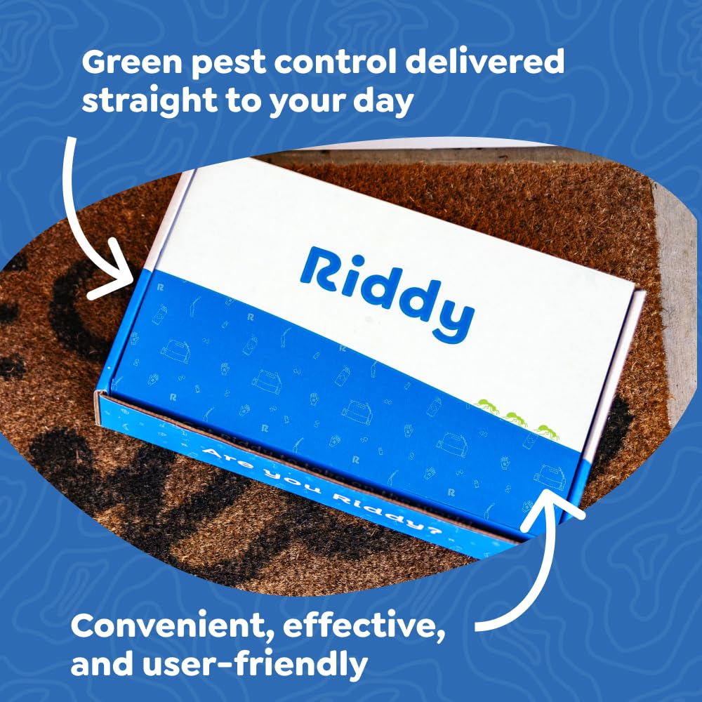 Riddy Pest Pro Kit, Effective Against 100+ Bugs, Includes Rechargeable Sprayer, Traps, Gloves & Tips Guide, Long-Lasting Barrier for Unwanted Pests Professional-Grade Treatment