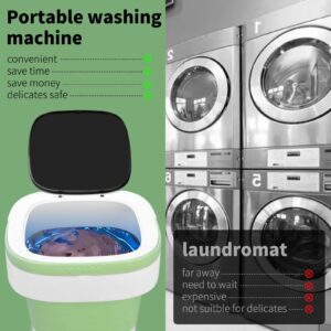 Portable Washing Machine,12L Upgraded Foldable Mini Washer and Spin Dryer with Deep Cleaning of Underwear, Baby Clothes and Small Clothes for Apartments, Dormitories