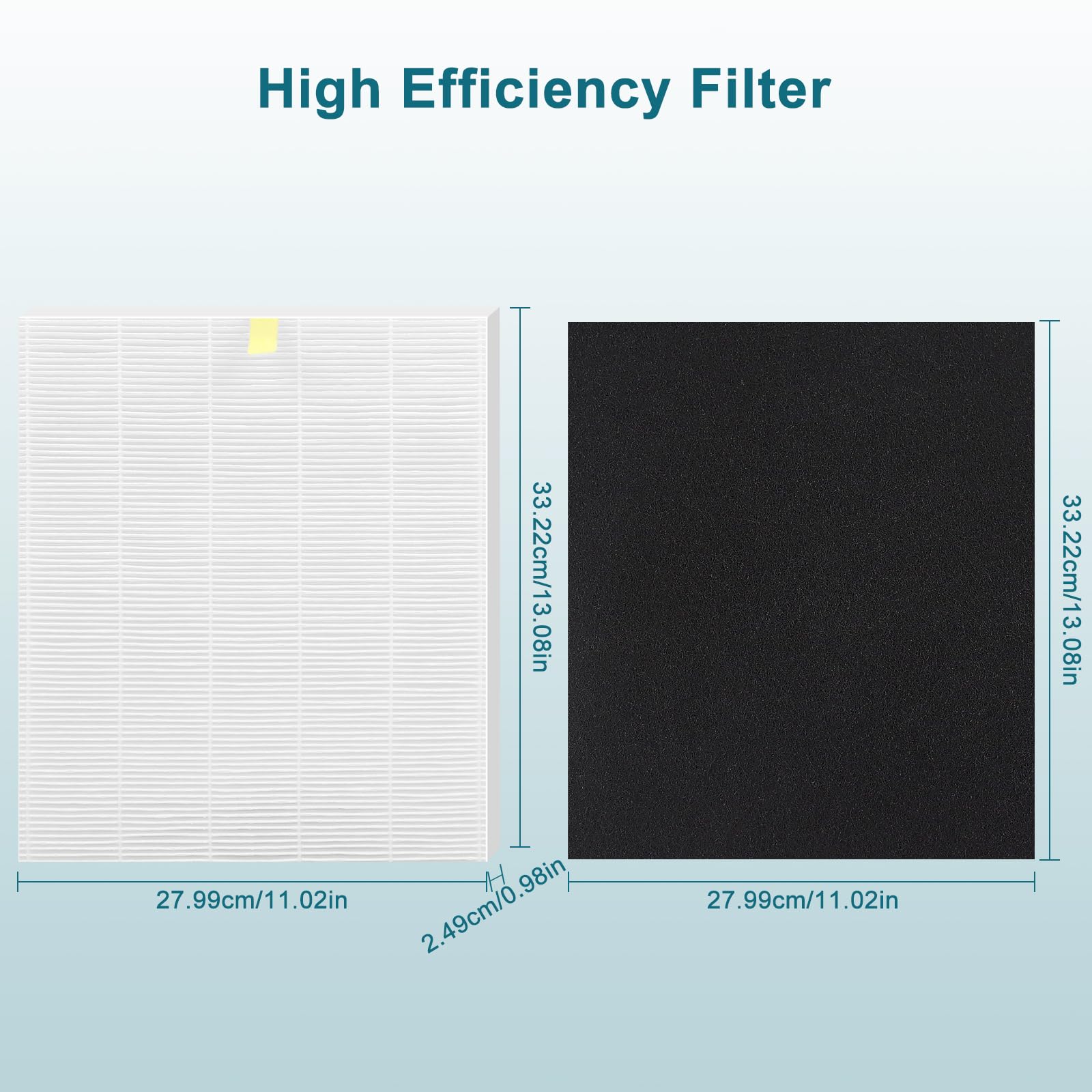 C545 True High Efficiency Replacement Filter S Compatible with Winix C545 Replacement for Winix S Filter Part 1712-0096-00 and 2522-0058-00, 2 x True Filter + 8 x Activated Carbon Pre-Filter