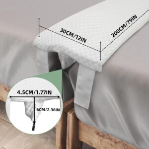 Bed Bridge Twin to King Converter Kit 12 Inch, Split King Gap Filler Mattress Bed Connector, One-Piece Foam with Detachable Cover for Stayover, Family, Vacation Rentals