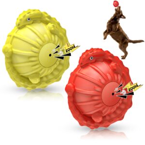 wowbala dog ball toys 2pack : large dog chew toys for aggressive chewers - tough pool floating dog balls - hard rubber dog squeaky toys for small,medium,large dogs