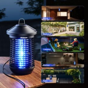 Minimoon Bug Zapper Outdoor 4000V Electric Mosquito Zapper Plug-in Fly Zapper with 18w Replaceable Bulb,5.9 FT Power Cord, Fly Traps Outdoor for Backyard Patio Balcony Garage