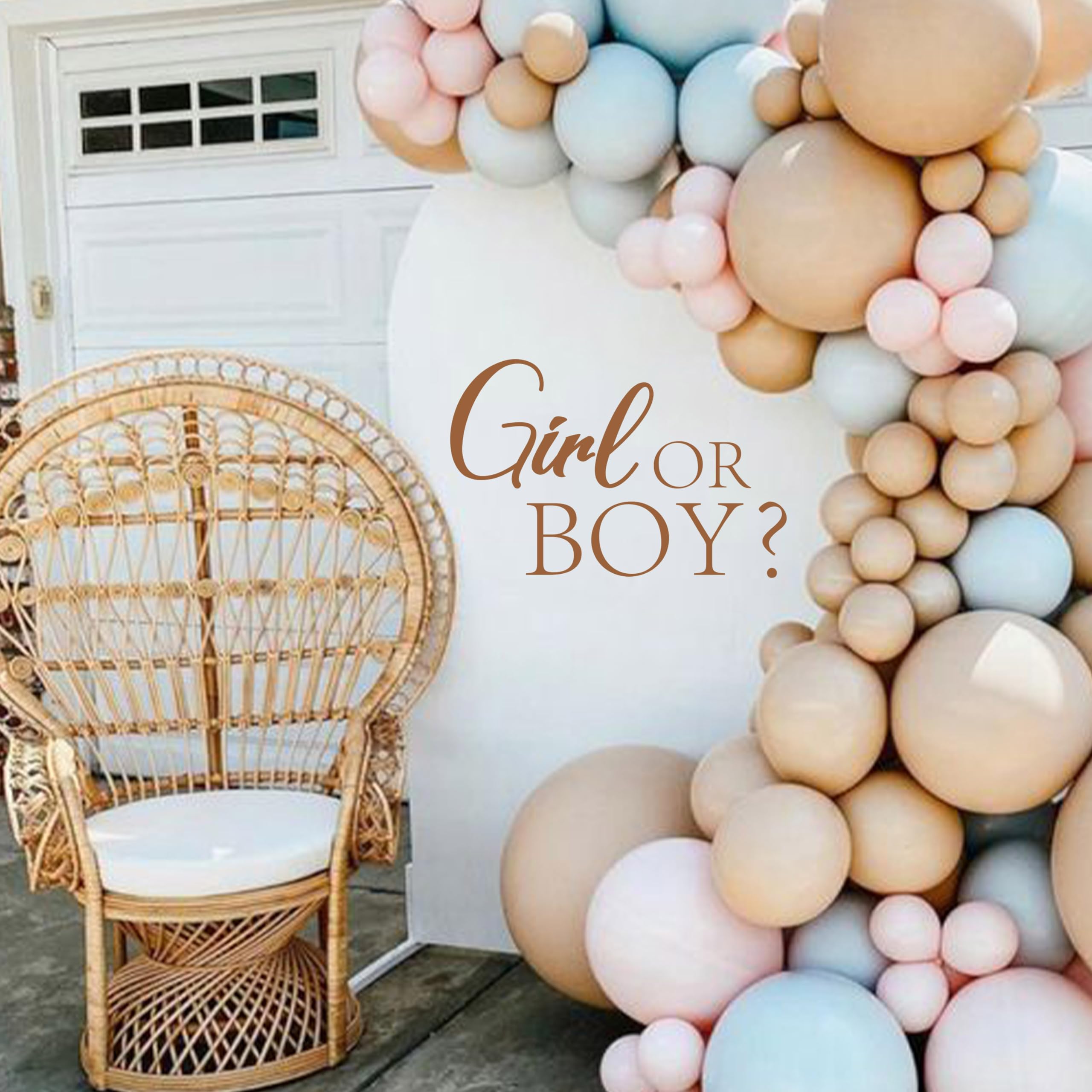 CIEQR Girl or Boy Gender Reveal Sign Decal - Baby Shower Party Decal Sign, Baby Shower Decorations for Party, Balloon Arch, Backdrop, Room...…