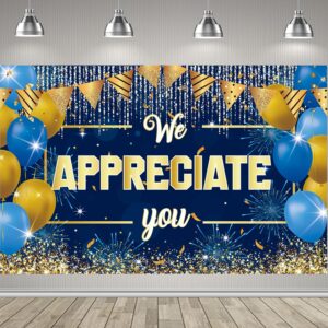 thank you banner we appreciate you banner employee appreciation banner decorations teacher volunteer staff pastor graduation nurses gifts thank you for all you do celebration party backdrop, 6 x 4 ft