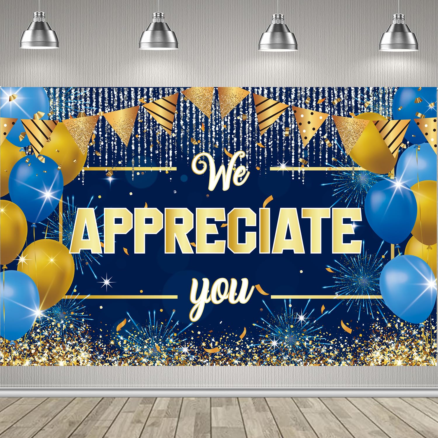 Thank You Banner We Appreciate You Banner Employee Appreciation Banner Decorations Teacher Volunteer Staff Pastor Graduation Nurses Gifts Thank You for All You Do Celebration Party Backdrop, 6 x 4 ft