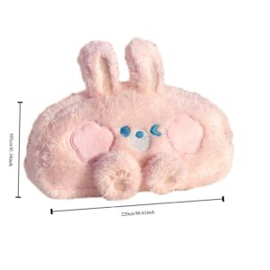 irLocy Kawaii Pencil Case Cute Plush Bear Pencil Case Cute Aesthetic Pencil Pouch Large Pencil Holder Kawaii Stuff (white)