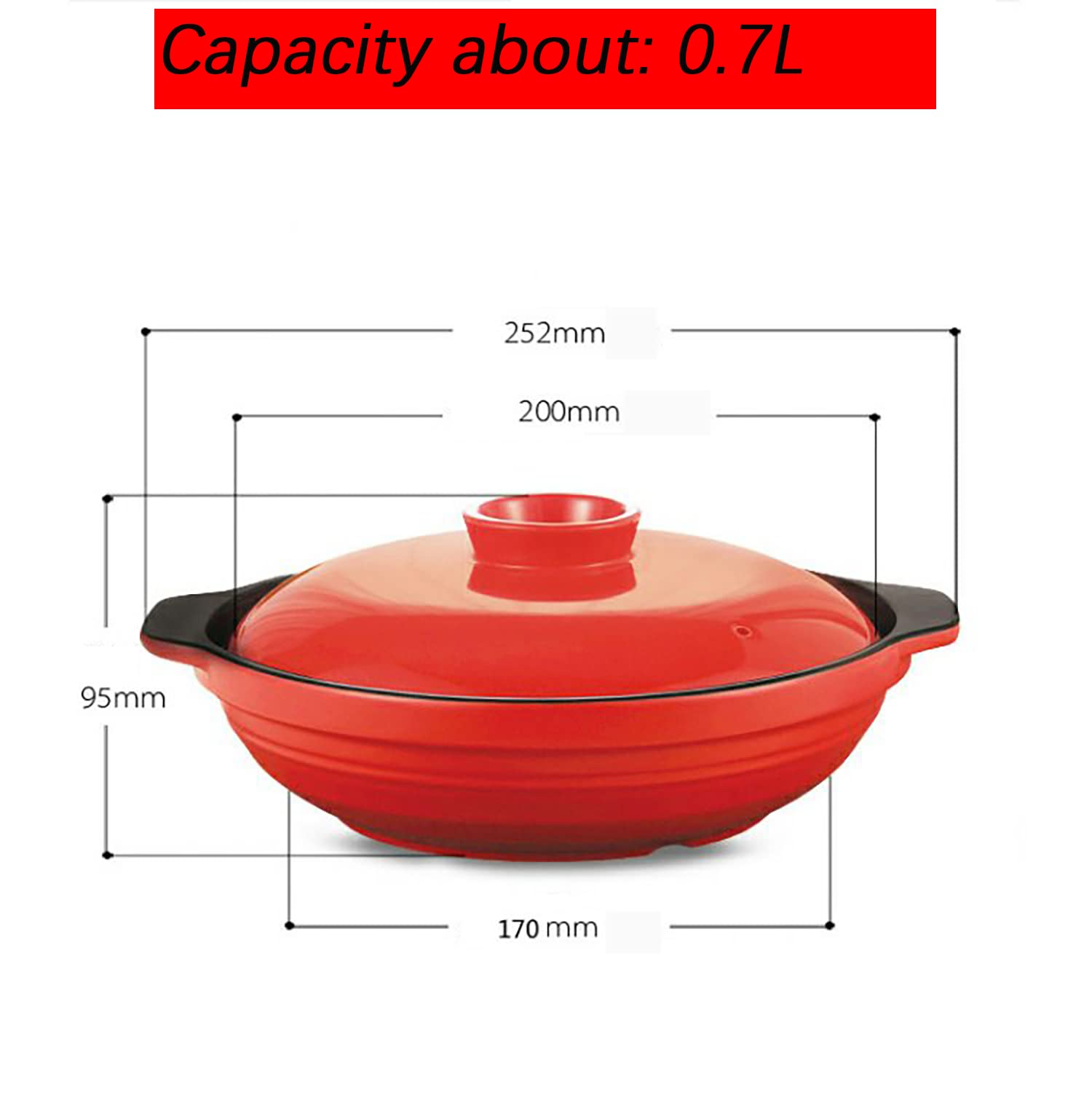 GFHVDC earthenware clay pot for cooking Korean Premium Ceramic Bowl with Lid,Hot Pot Clay Pots Earthenware Clay Pot Special Heat-Resistant Ceramic Handle Pot Cover For Cooking Hot Pot ​Bibimbap and So