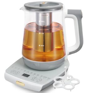 cglightwsparkle electric smart hot tea maker kettle pot with tea infuser, health pot temperature control and tea keep warm, 12 functional procedures, large 1.8 liters of capacity