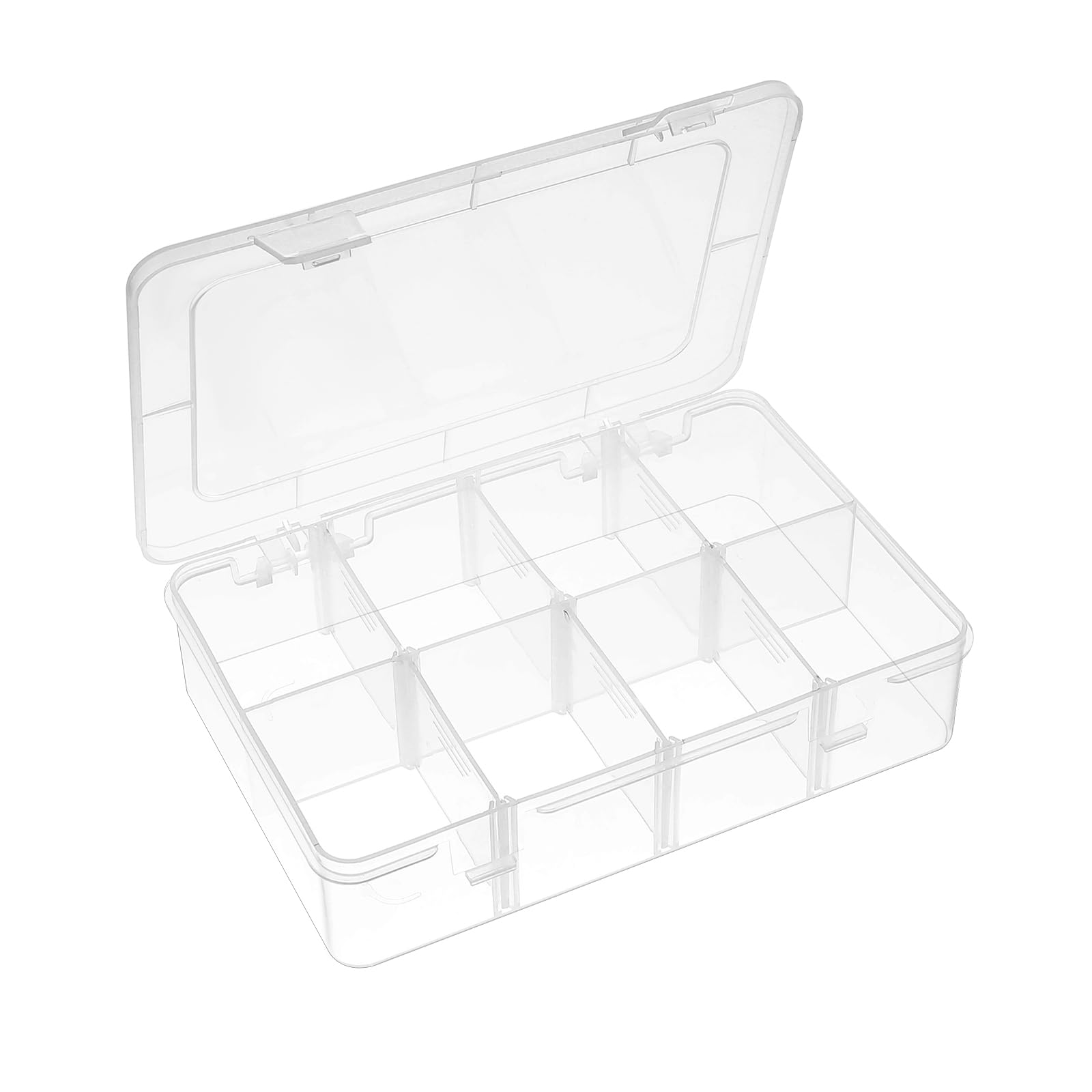 Tackle Box Organizer Bead Organizers and Storage with Adjustable Dividers Small Plastic Box Bead Storage Containers Small Parts Organizer Clear Storage Case Compartment Organizer for Snacks Craft