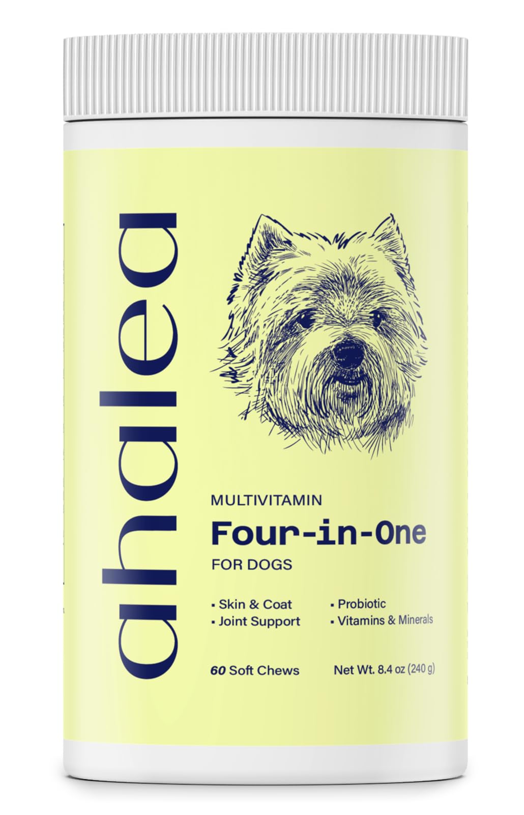 Multivitamin Treats for Dogs - Glucosamine Chondroitin for Joint Support + Digestive Enzymes & Probiotics - Grain Free Dog Vitamin for Skin & Coat + Immune Health - 60ct