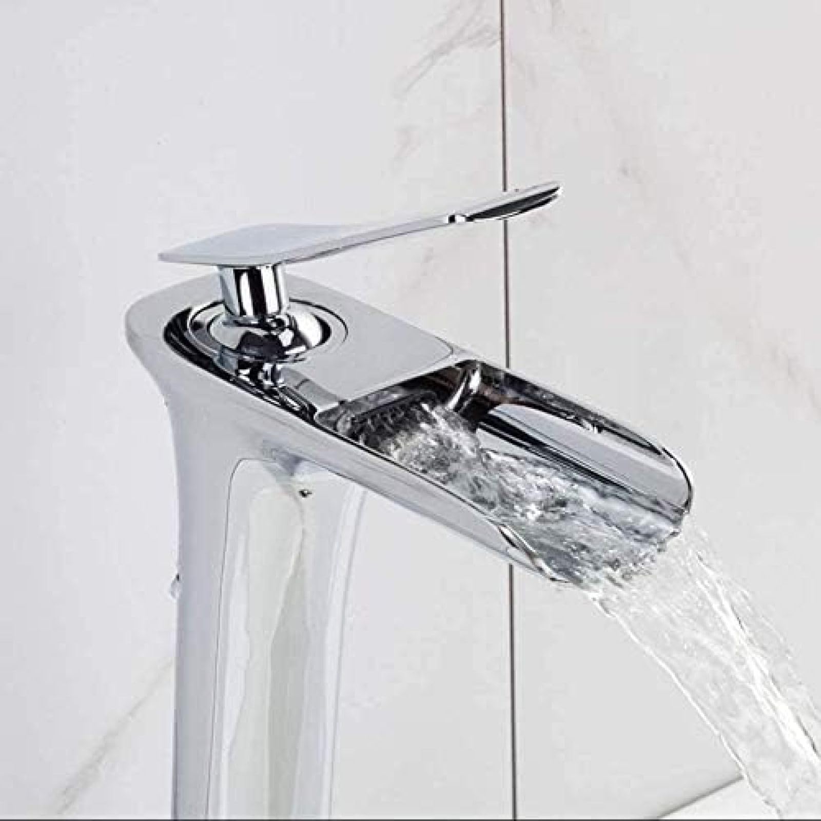 HOONWEAR Kitchen Taps Basin Faucet Bath Waterfall Shower Faucet Bathtub Faucet Deck Mounted Brass Bathroom Faucets,Faucets, CF001