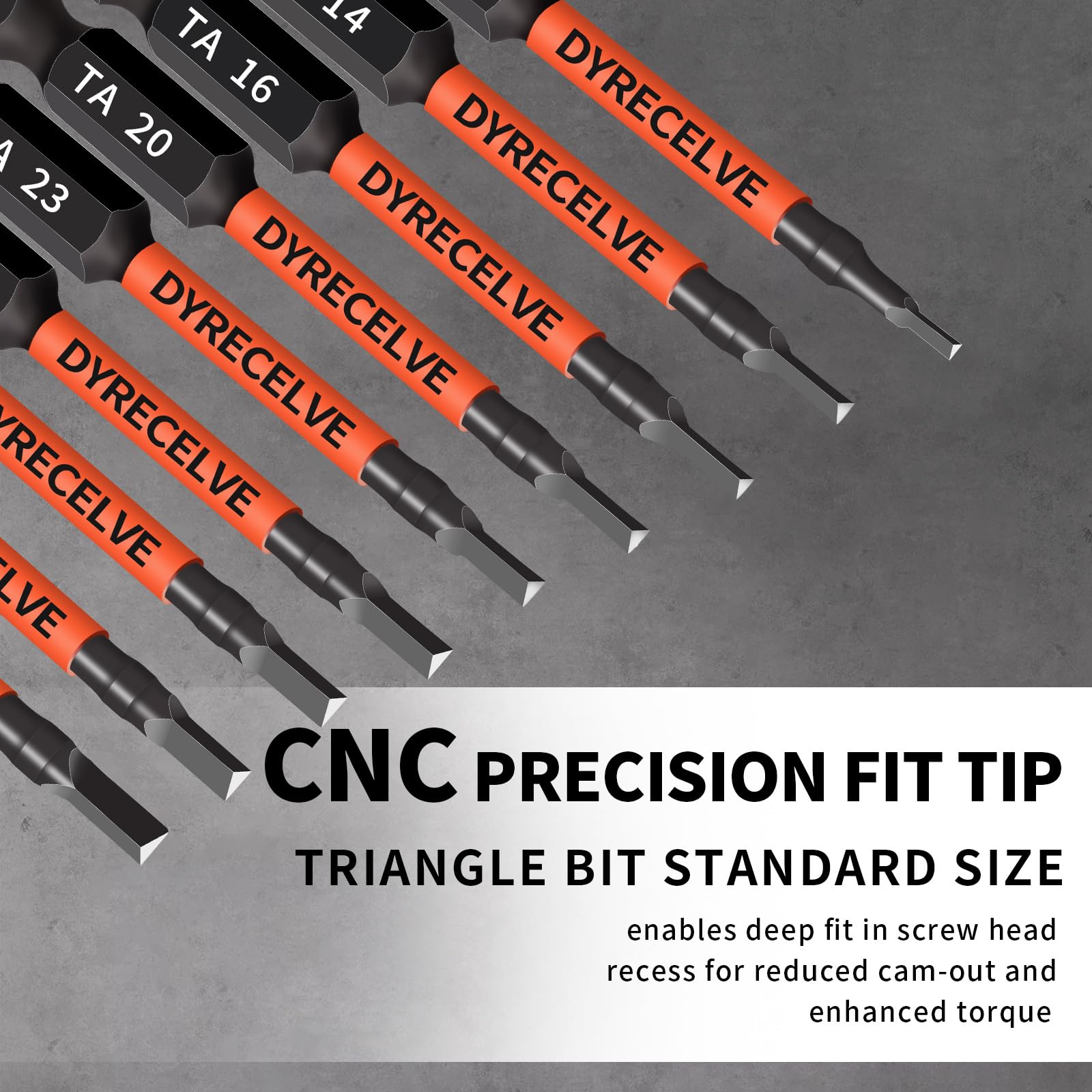 10-Pack Triangle Screwdriver Set- Premium S2 Steel Triangle Bit Set (2.56" Long Magnetic Head) Triangle Screwdriver Bits- Triangle Bits Sizes: TA12, TA14, TA16, TA18, TA20, TA23, TA25, TA27 (x2), TA30