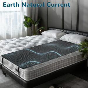 Grounding Mat for Bed,Earth Connected Mattress Pad Sheets for Improve Sleep,Breathable Grounding Pad Includes Grounding Cord (27"x71")