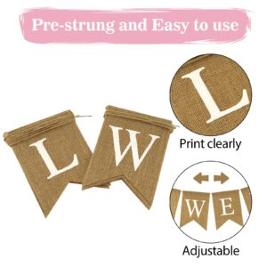 GCQQ Sweet Baby Girl Banner, Prestrung Baby Girl Burlap Banner, Rustic Girl Baby Shower Banner, Pink Sweet Baby Shower Decorations, Sweet Baby Girl Banner for Photo Decoration Props, Gender Reveal