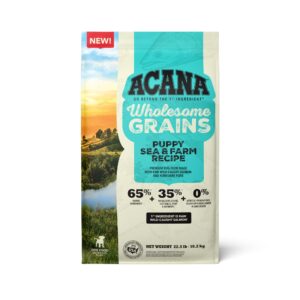 acana™ wholesome grains dry dog food puppy sea & farm recipe, 22.5lb