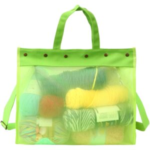 ymdoker knitting bag large yarn storage organizer,yarn bags for crocheting,crochet storage bags for crochet hooks,knitting needles,knit bags ideal knitting & crochet gift(green)