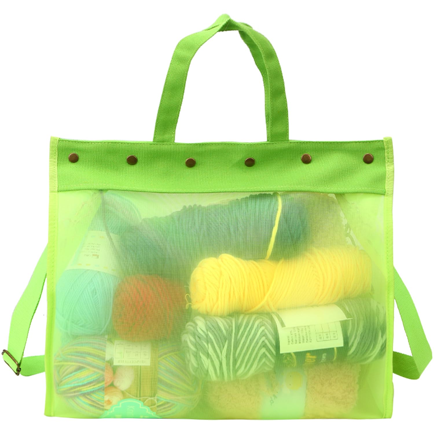 YMdoker Knitting Bag Large Yarn Storage Organizer,Yarn Bags for Crocheting,Crochet Storage Bags for Crochet Hooks,Knitting Needles,Knit Bags Ideal Knitting & Crochet Gift(Green)