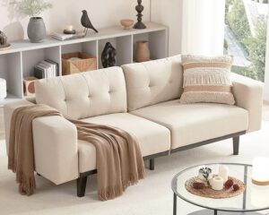 someet 79''w beige sofas, ivory