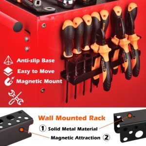 ULIBERMAGNET Magnetic Screwdriver Holder Rack,Heavy Duty Magnetic Tool Holder,Pliers Organizer Rack for Screwdriver, Plier, Shears,Magnetic Mount Tools Rack for Garage,Tool Cart,Pegboards,Workbench