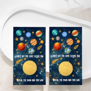 Cosmic Space Scratch Off Game Cards (30 Pack) - Fun Baby Shower Games, Moon Wedding Activities, Lottery Tickets for Door Prizes, Raffle Drawings, Instant Win Scratchers, Celestial Bridal Shower Favors